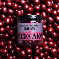 Mr Cake Salty Licorice Dragées, Raspberry - 140 grams