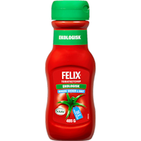Felix Organic Ketchup, Less Sugar & Salt - 485 grams