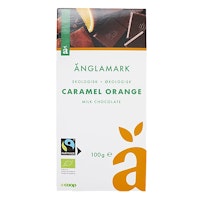 Änglamark Organic Milk Chocolate, Caramel Orange - 100 grams