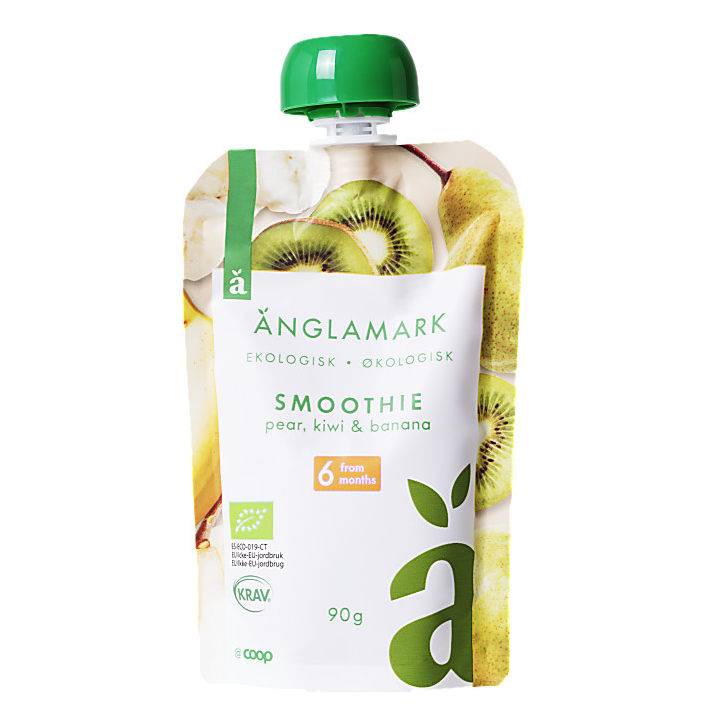 Änglamark Organic Smoothie, Pear/Kiwi/Banana 6 months - 90 grams
