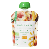 Änglamark Organic Smoothie, Apple/Mango/Peach 6 months - 90 grams