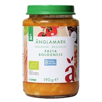Änglamark Organic Babyfood, Pasta Bolognese 8 months - 210 grams