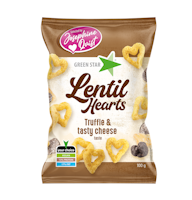 Green Star Lentil Hearts, Truffle & Tasty Cheese - 100 grams