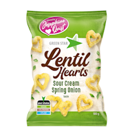 Green Star Lentil Hearts, Sour Cream & Spring Onion - 100 grams