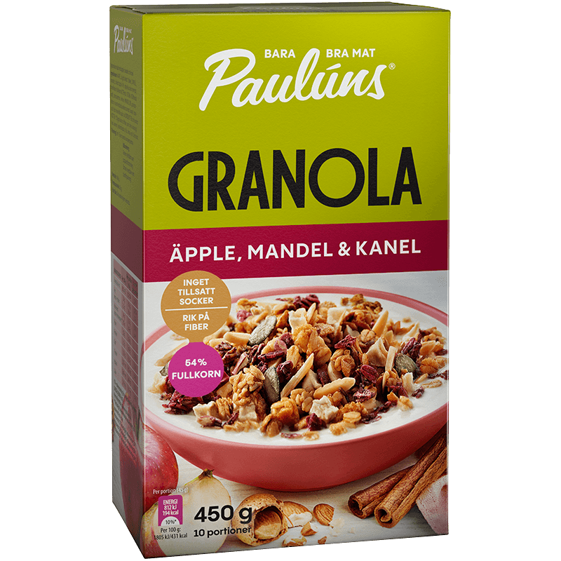 Paulúns Granola Apple, Almond & Cinnamon - 450 grams