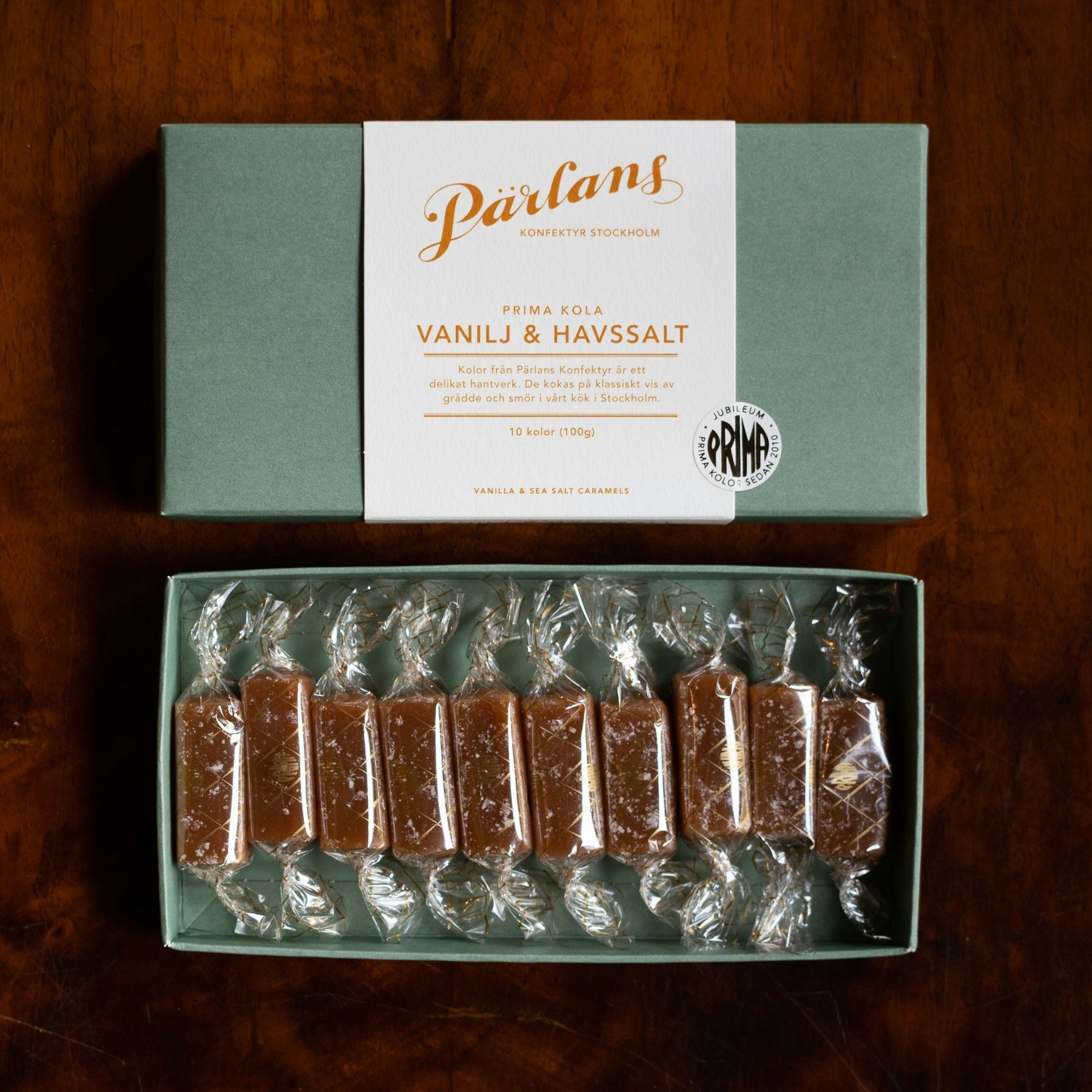 Pärlans Konfektyr Caramels, Vanilla & Sea Salt - 10 pieces