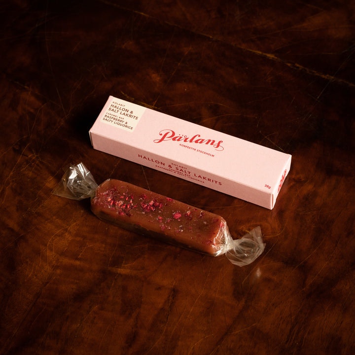 Pärlans Konfektyr Caramel Bar, Raspberry - 38 grams