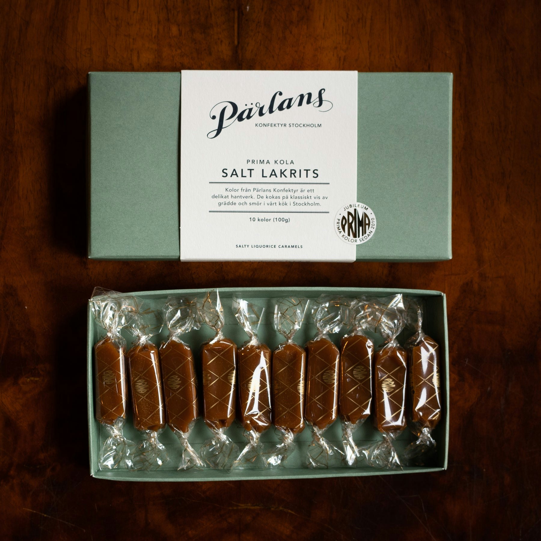 Pärlans Konfektyr Caramels, Salty Liquorice - 10 pieces
