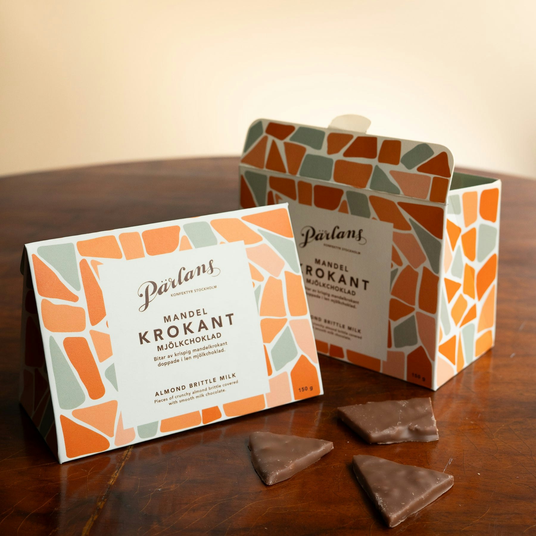 Pärlans Konfektyr Brittle, Almond Milk Chocolate - 150 grams