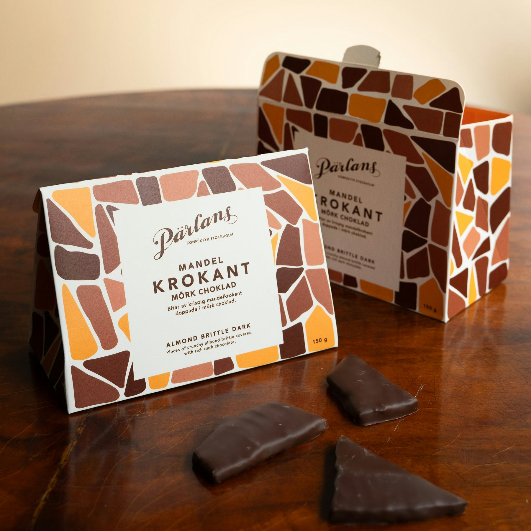 Pärlans Konfektyr Brittle, Almond Dark Chocolate - 150 grams