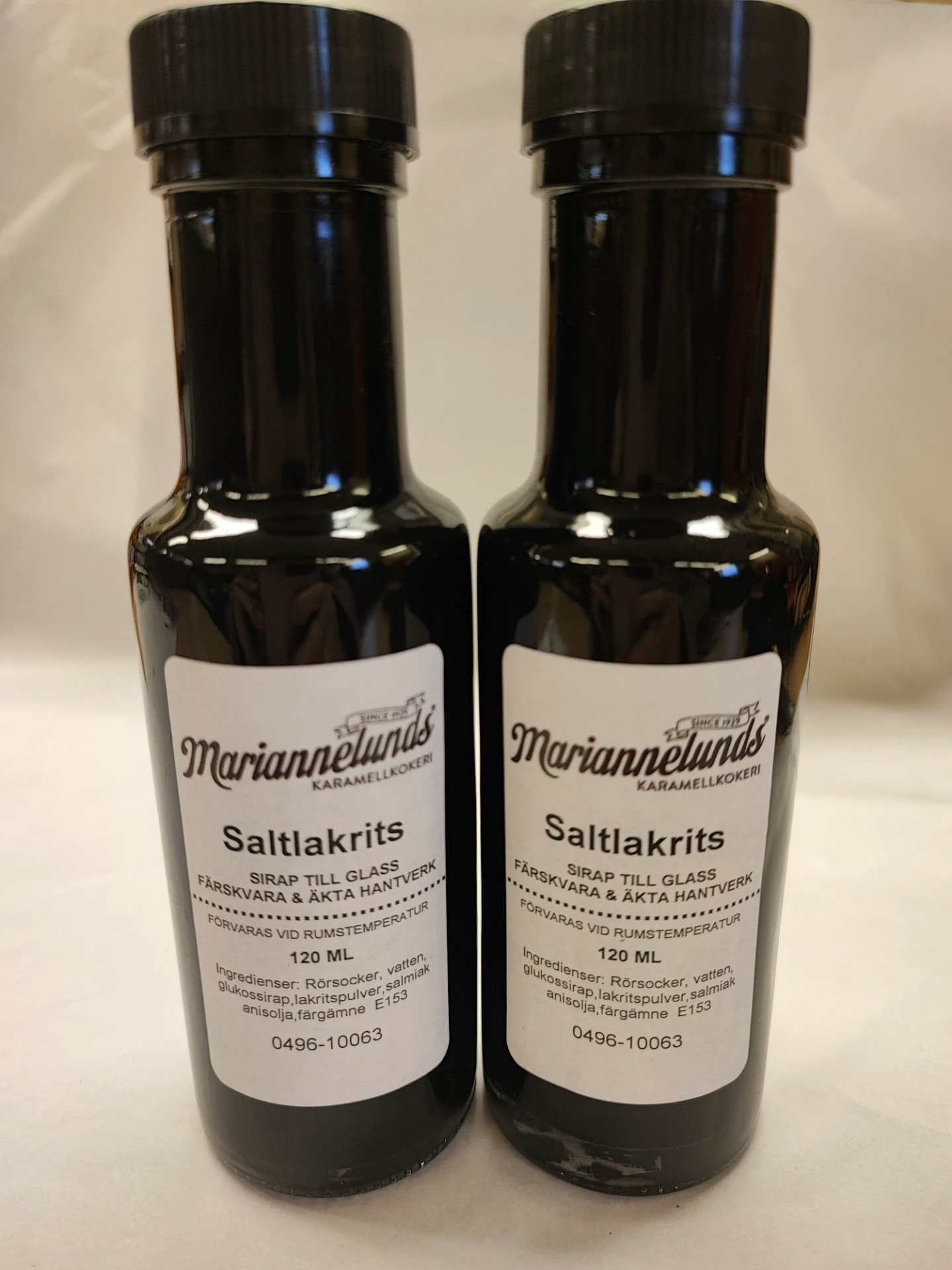 Mariannelunds Karamellkokeri Salty Licorice Syrup - 120 ml