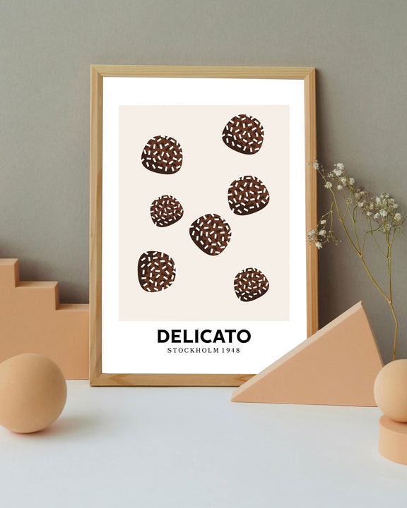 Delicato Poster, "Delicatoboll" Retro - 40x50 cm
