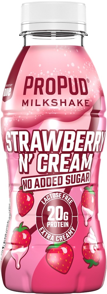 PropPud Protein Milkshake, Strawberry N' Cream Lactose Free - 330 ml