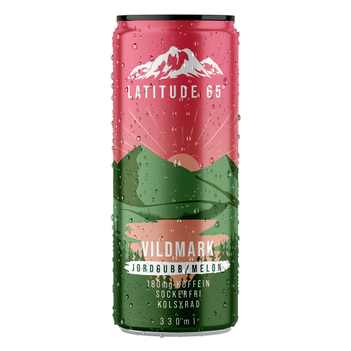 Latitude 65 Vildmark Energy Drink, Strawberry/Melon - 330 ml
