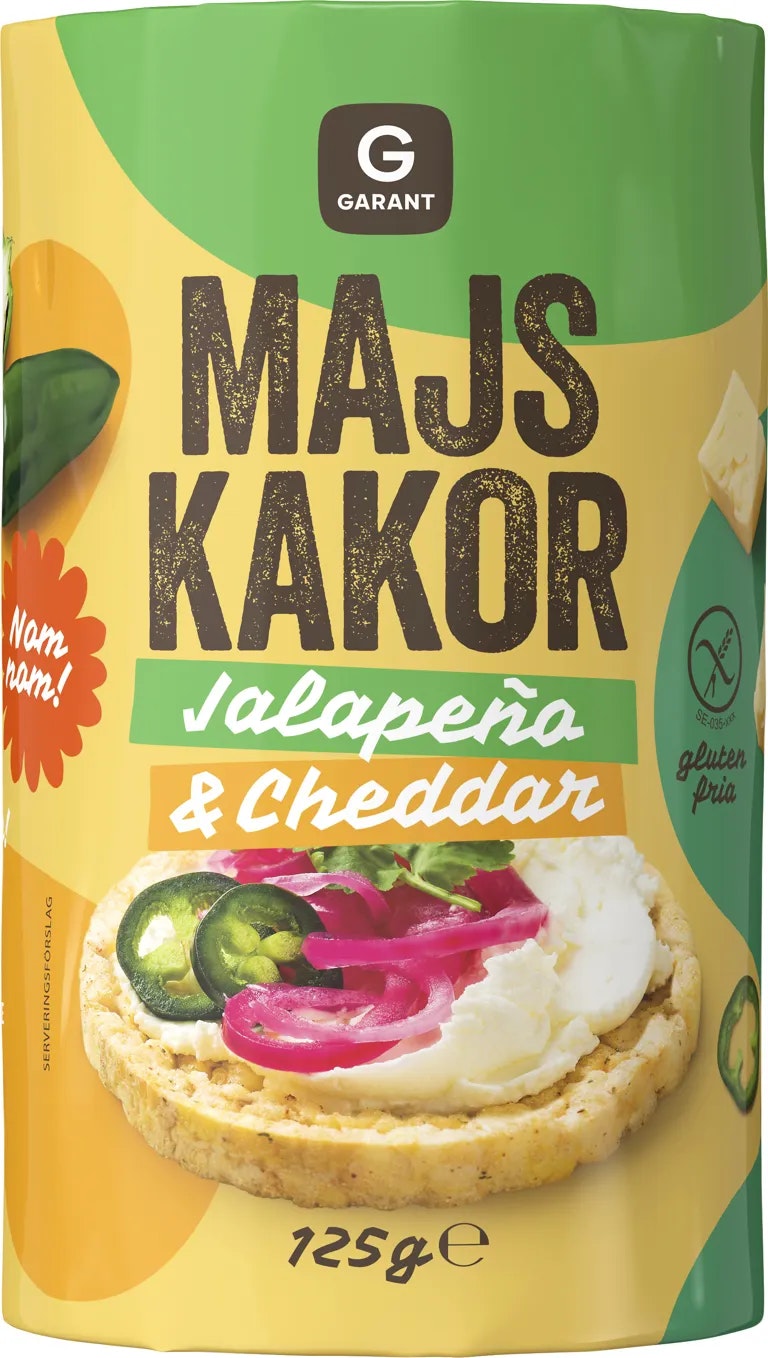 Garant Gluten-free Corn Crackers, Jalapeño & Cheddar - 125 grams