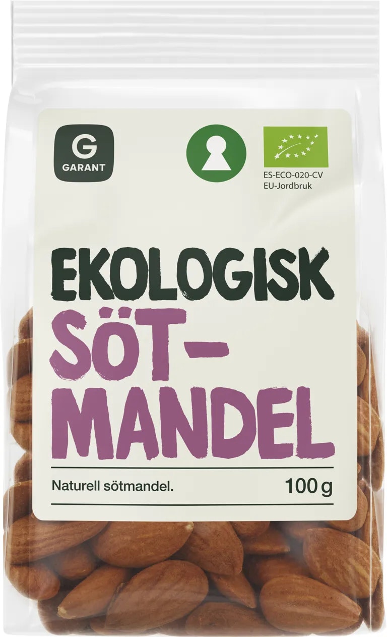 Garant Organic Sweet Almonds - 100 grams