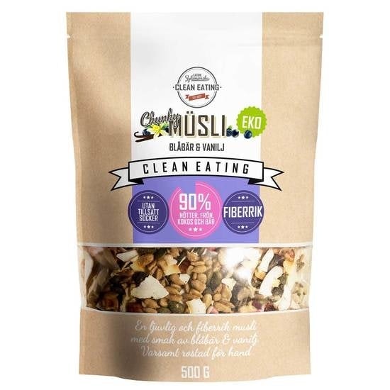 Clean Eating Organic Muesli, Blueberry & Vanilla - 500 grams