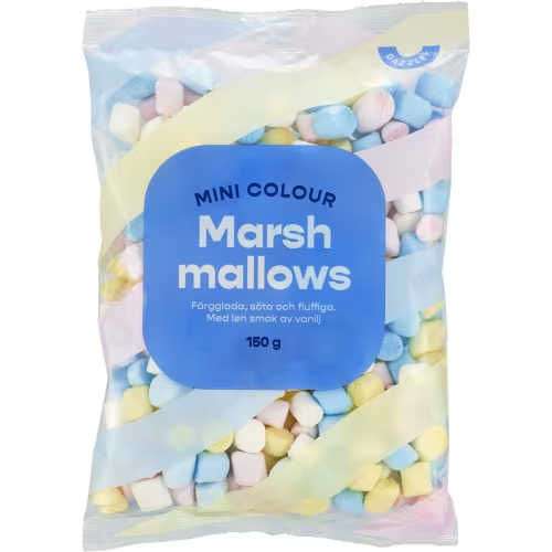 Dazzley Rainbow Mini Colour Marshmallows - 150 grams
