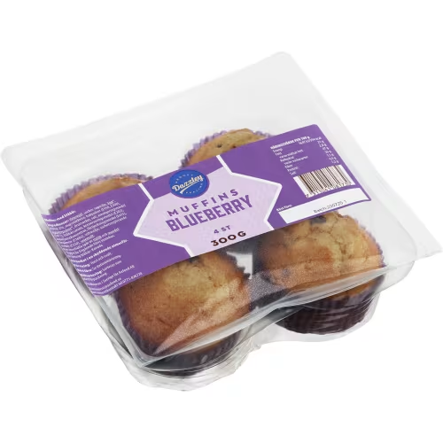 Dazzley Blueberry Muffins, 4-pack - 300 grams