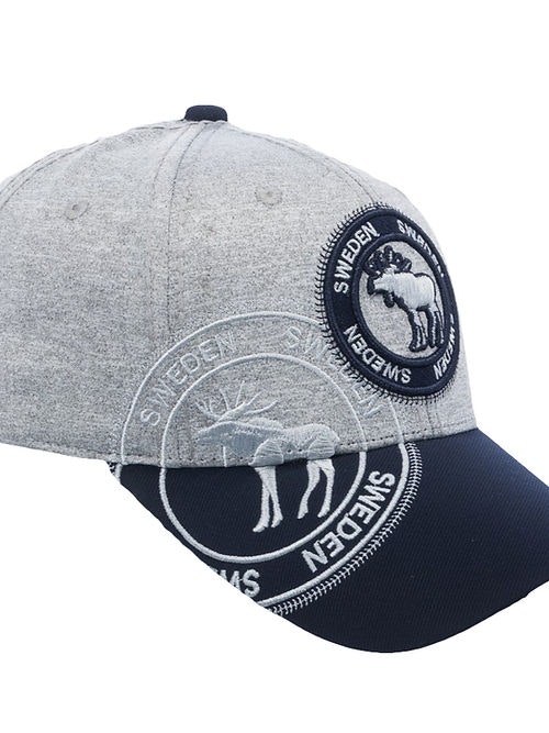 Robin Ruth Moose Stamp Cap - Sweden, Grey/Navy