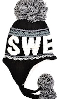 Robin Ruth Bon Bon Winter Hat - Sweden, Black/White
