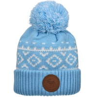 Robin Ruth Leather Stamp Beanie - Sweden, Light Blue/White
