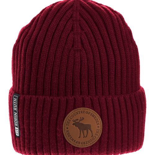 Robin Ruth Timeless Leather Stamp Winter Hat - Sweden, Red
