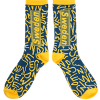 Robin Ruth Classic Socks, Size 40-45 - Sweden, Blue/Yellow