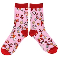 Robin Ruth Classic Socks, Size 36-42 - Dala Horse, Pink