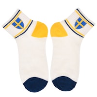 Robin Ruth Retro Ankle Socks, Size 36-42 - Swedish Shield, White