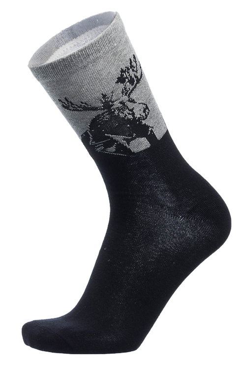 Robin Ruth Classic Socks, Size 40-45, Grey/Black