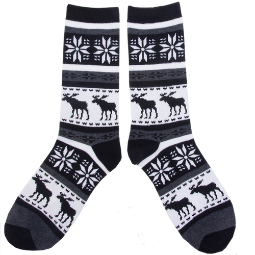 Robin Ruth Classic Socks, Size 40-45 - Moose, Black/White