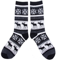 Robin Ruth Classic Socks, Size 40-45 - Moose, Black/White