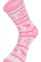 Robin Ruth Classic Socks, Size 36-42 - Moose, Pink/White