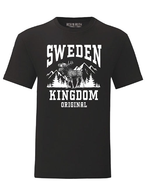 Robin Ruth T-shirt Unisex, "Sweden Kingdom", Black