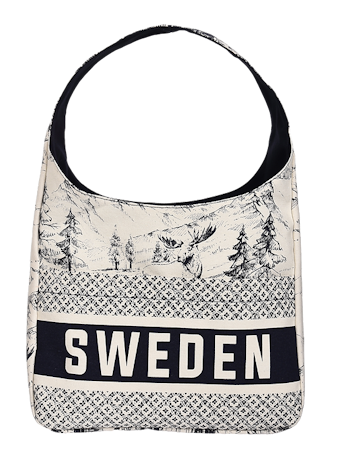 Robin Ruth City Bag Small Premium, Zweden, Blauw/Wit - 32x26 cm