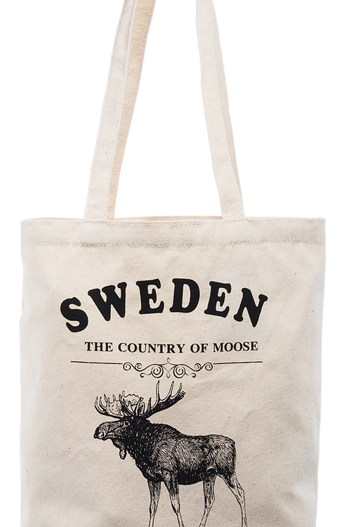 Robin Ruth Natural Tote Bag, Moose, White - 36x37 cm