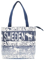 Robin Ruth Classic Canvas Bag Small, Moose, Blue/White - 25x25 cm