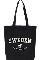Robin Ruth Natural Tote Bag, Sweden Scandinavia, Black - 36x37 cm