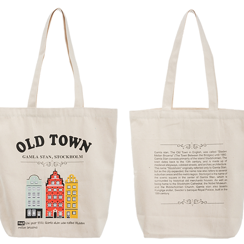 Robin Ruth Natural Tote Bag, Old Town, White - 36x37 cm