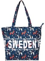 Robin Ruth Classic Small Canvas Bag, Dala Horse, Multicolor - 25x25 cm