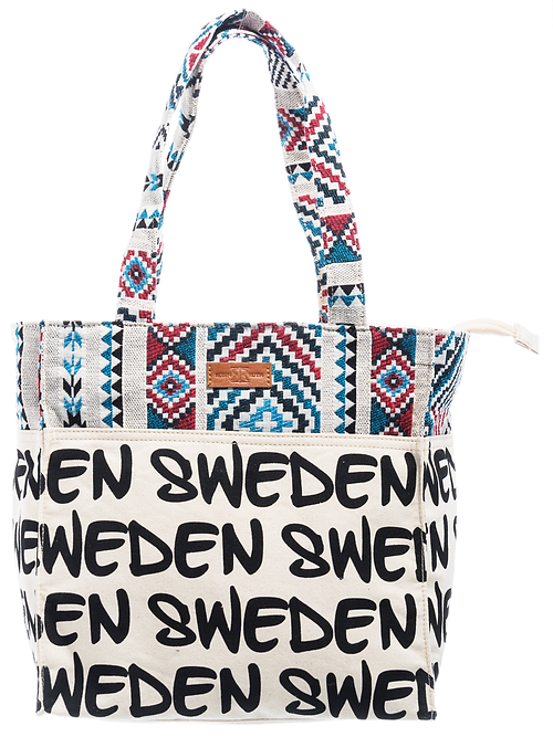 Robin Ruth Classic Small Canvas Bag, Graffiti, Multicolor - 25x25 cm