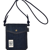 Robin Ruth Denim Passport Bag, Sweden, Navy - 15x19 cm