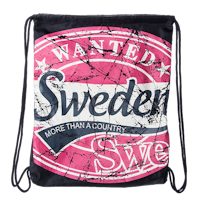 Robin Ruth Baggie Bag, Sweden, Black/Pink - 34x43 cm
