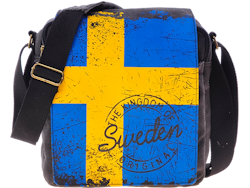 Robin Ruth Messenger Bag, Sweden, Blue/Yellow- 25x25 cm