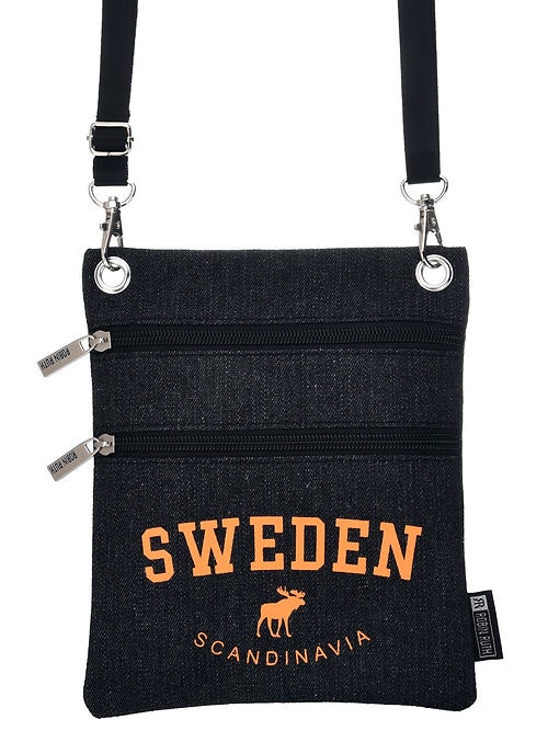 Robin Ruth Denim Neck Bag, Sweden, Dark Grey - 17x21 cm