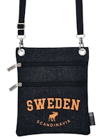 Robin Ruth Denim Neck Bag, Sweden, Dark Grey - 17x21 cm