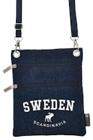 Robin Ruth Denim Neck Bag, Sweden, Navy - 17x21 cm