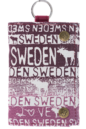 Robin Ruth Canvas Portemonnee, Violet/Wit - 24x12 cm