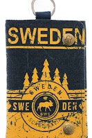 Robin Ruth Canvas Wallet Moose, Black/Yellow- 24x12 cm